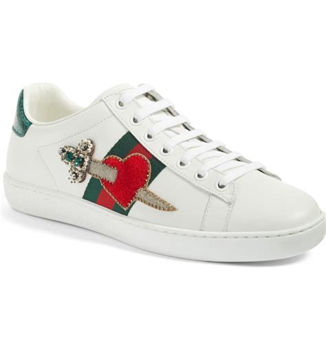 gucci heart logo shoes|gucci pierced heart ace sneakers.